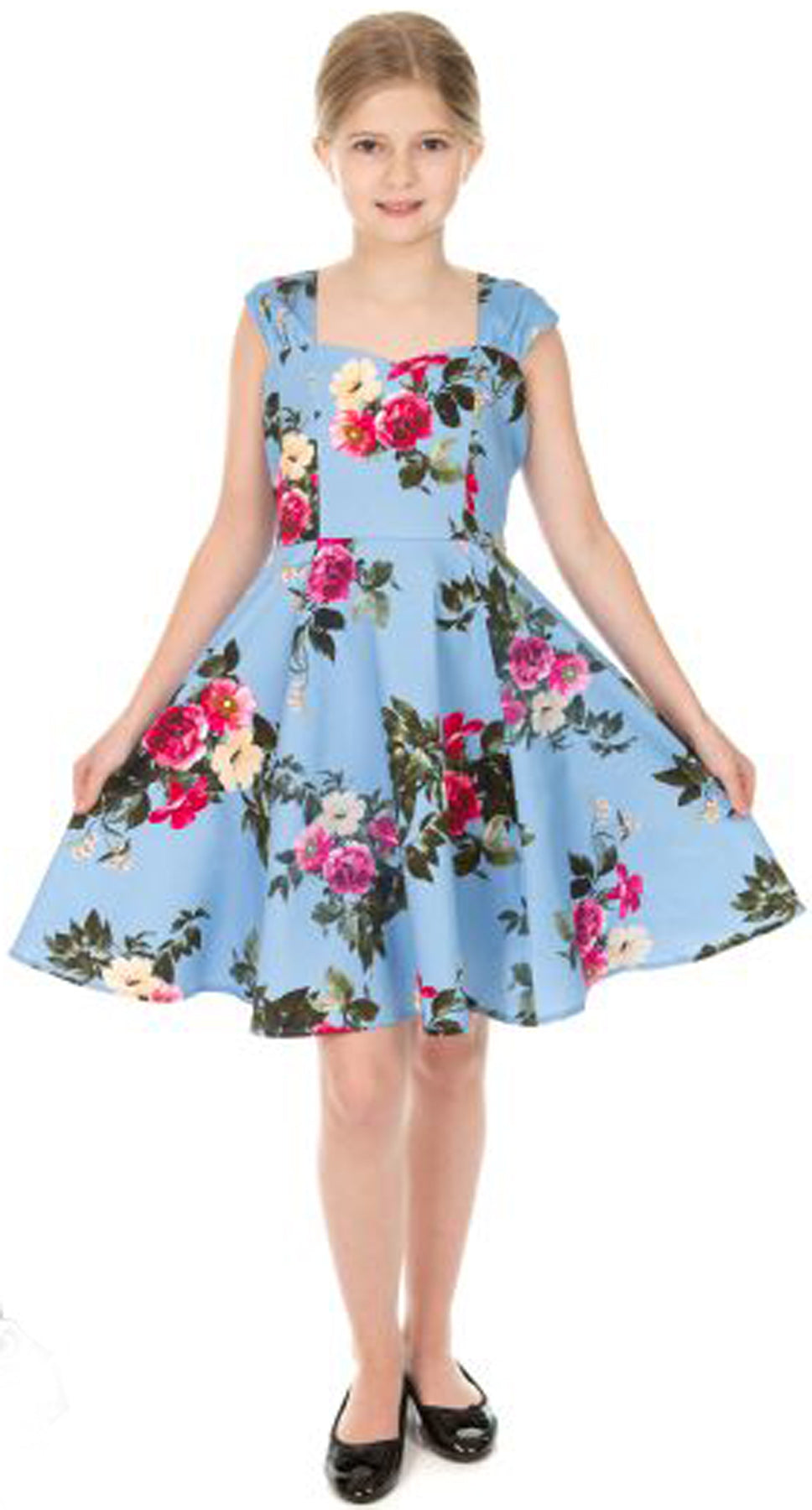 Hearts_and_Roses_JOLENE_50s_Floral_Roses_KIDS_Maedchen_Swing_Dress_KLEID_killer_kirsche_1