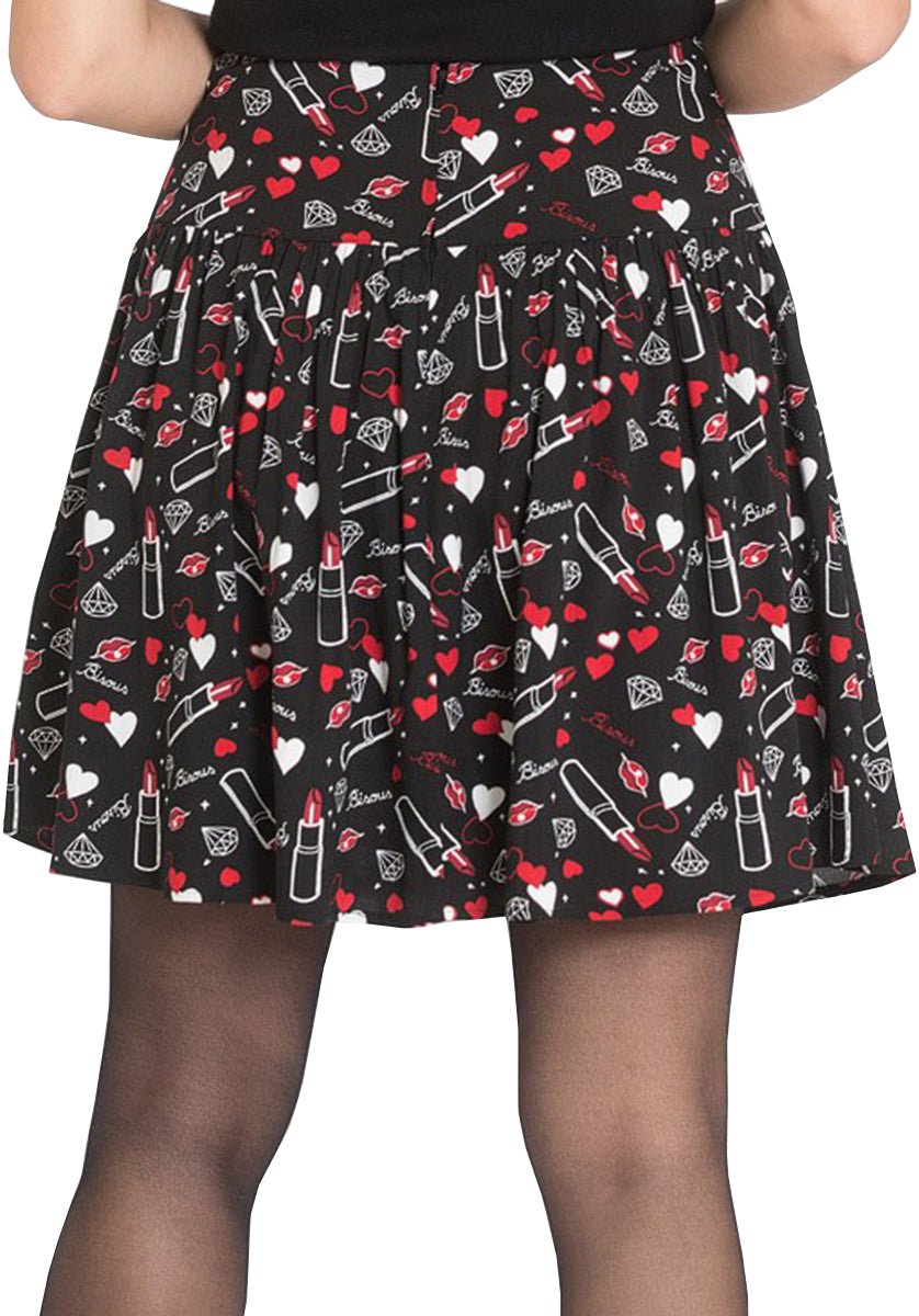 Hell_Bunny_BISOUS_Lipstick_HERZEN_Lippen_Diamond_MINI_ROCK_Swing_Skirt-2