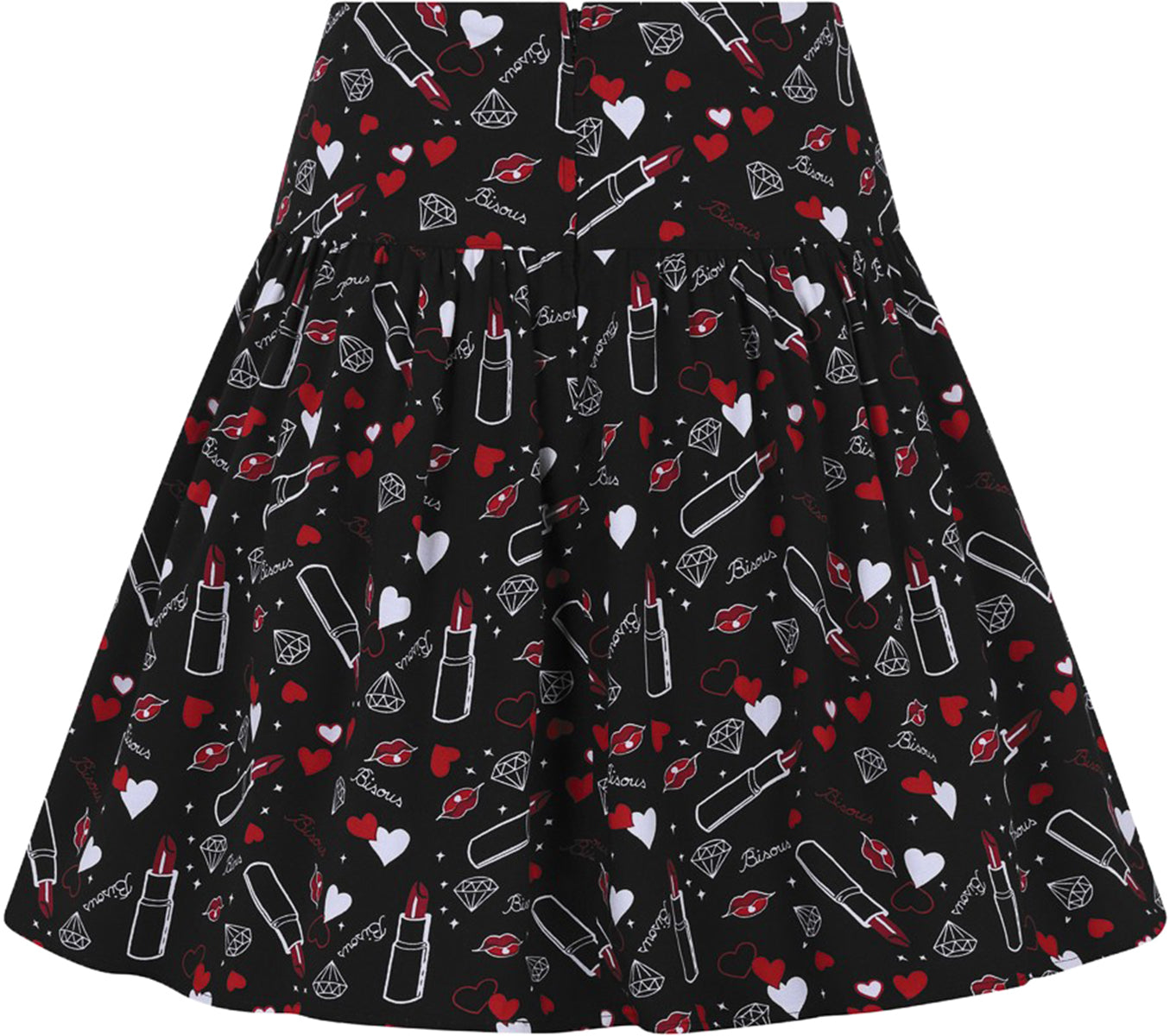 Hell_Bunny_BISOUS_Lipstick_HERZEN_Lippen_Diamond_MINI_ROCK_Swing_Skirt-4