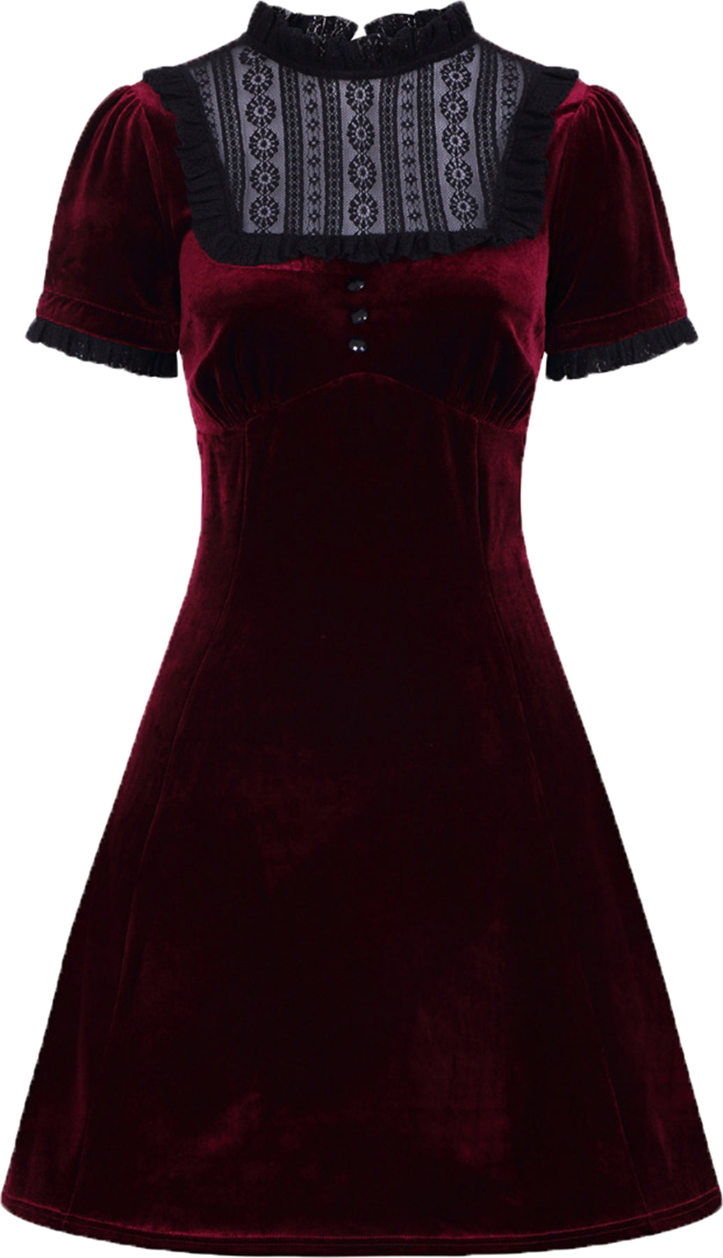 Hell_Bunny_CAROLINE_VELVET_Vintage_SAMT_Spitze_Floral_Lace_A-LINIE_DRESS_Kleid_Killer_Kirsche-4
