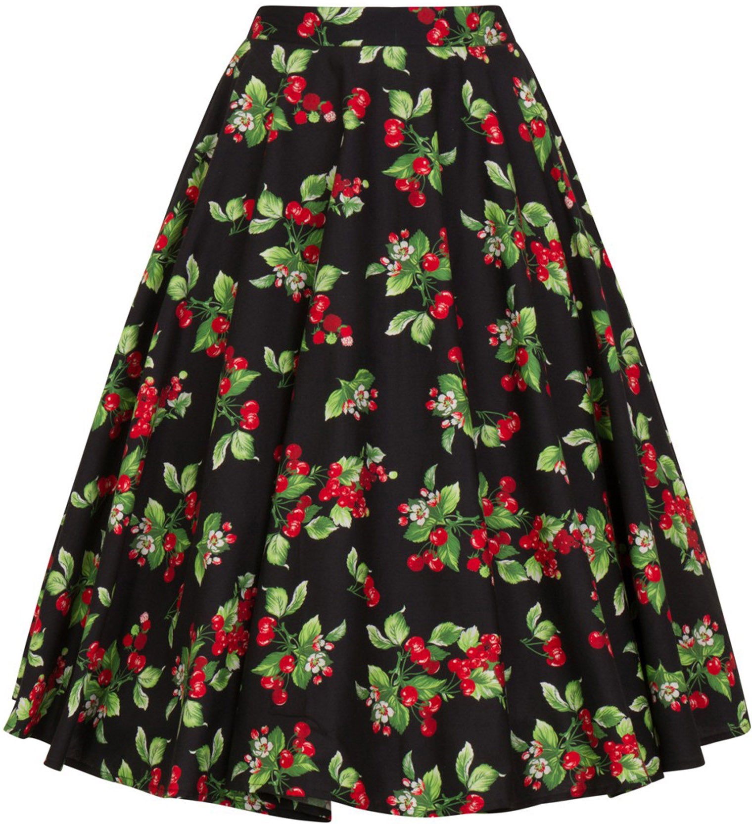 Hell_Bunny_CHERIE_50s_Cherries_Kirschen_Swing_Skirt_TELLERROCK_Plus_Size