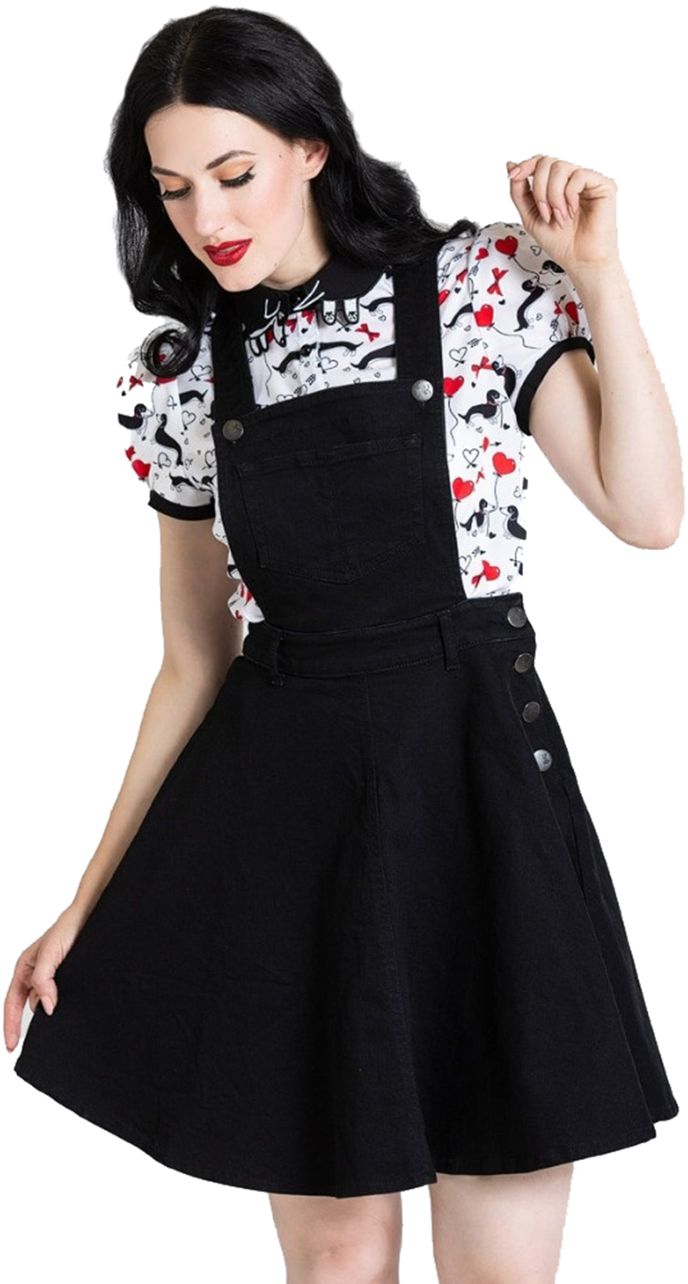 Hell_Bunny_DAKOTA_Vintage_Denim_PINAFORE_Jeans_Retro_LATZKLEID_Schwarz_killer_kirsche_2aOXSh56zoqIkA