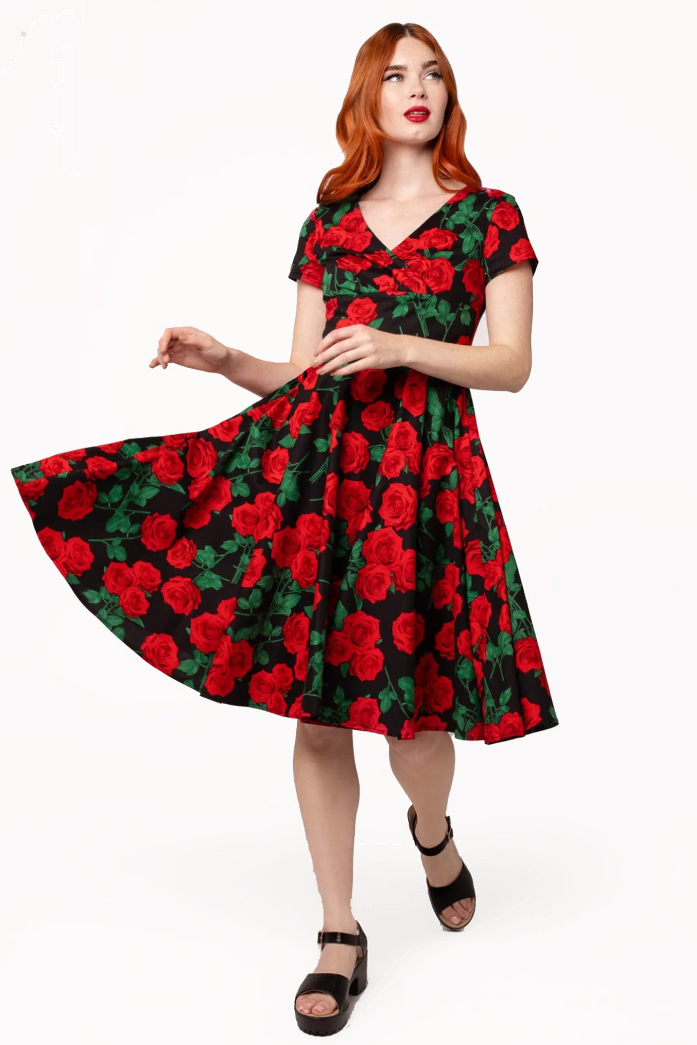 Hell_Bunny_DOLCE_VITA_Vintage_ROSEN_Floral_Retro_Red_Roses_V-Neck_SWING_DRESS_Kleid_-_Schwarz-1