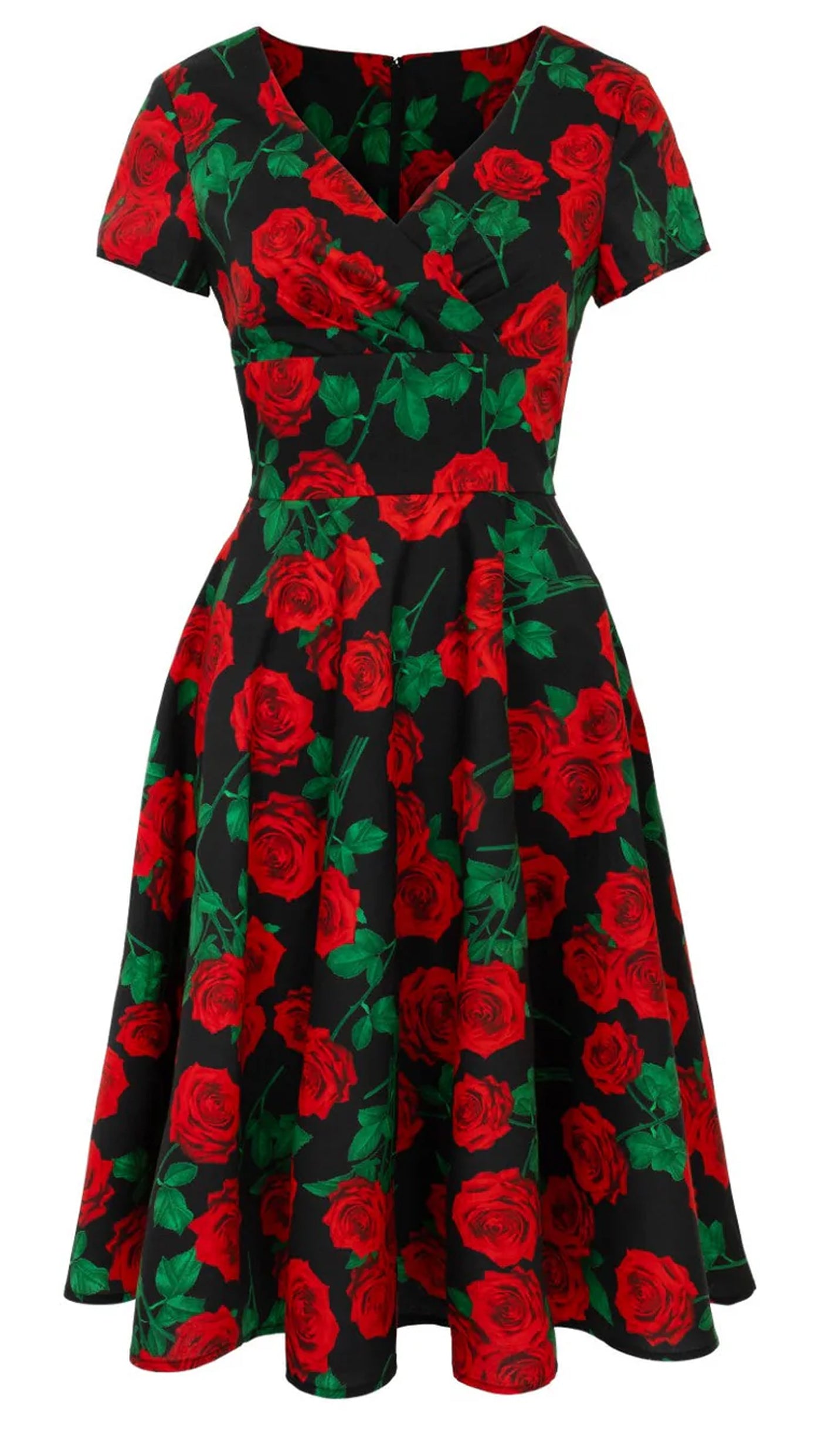 Hell_Bunny_DOLCE_VITA_Vintage_ROSEN_Floral_Retro_Red_Roses_V-Neck_SWING_DRESS_Kleid_-_Schwarz-6