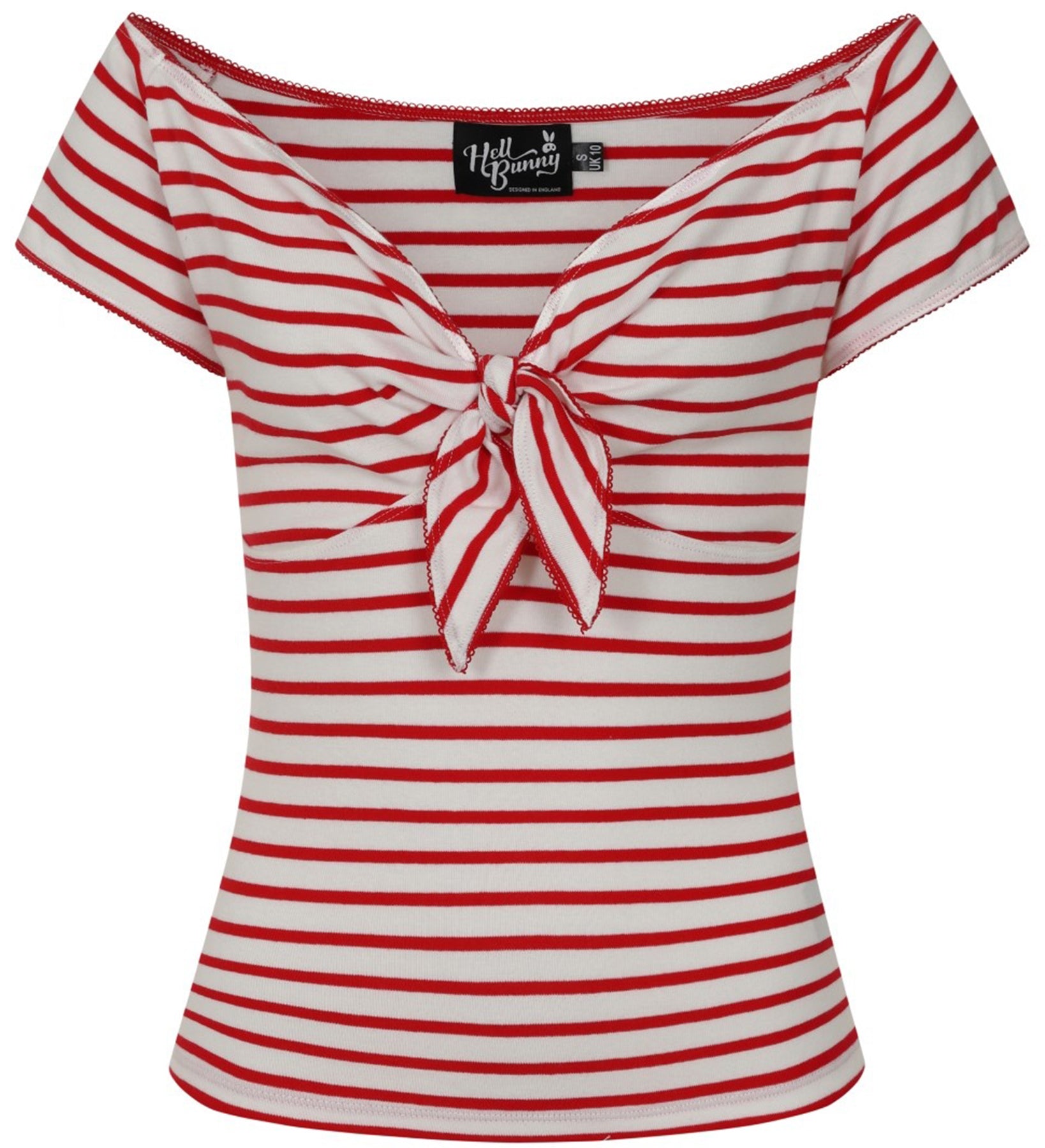 Hell_Bunny_DOLLY_Sailor_50s_STREIFEN_Knot_Tie_SHIRT_Oberteil_-_Weiss_Rot_killer_kirsche_4