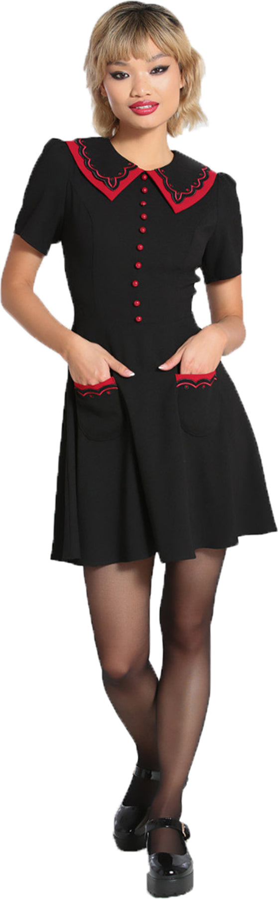 Hell_Bunny_EMMA_MINI_Vintage_TWO-TONE_Kragen_Kurzarm_SWING_DRESS_Kleid_Killer_Kirsche-1