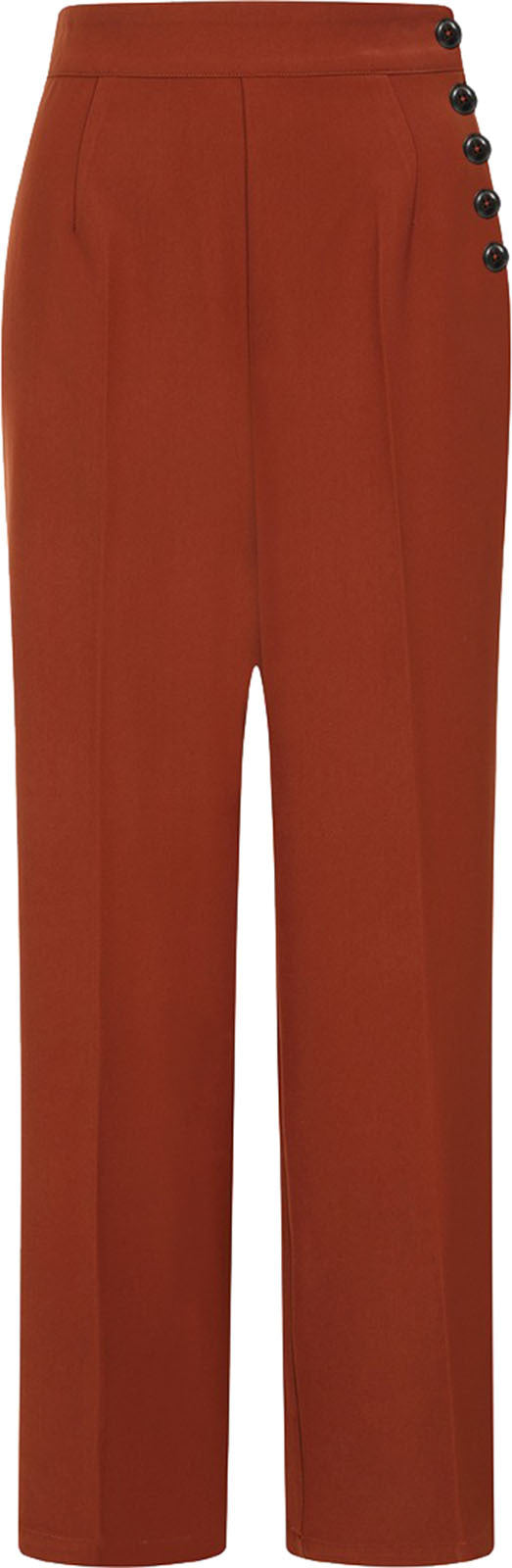 Hell_Bunny_GINGER_PLAIN_Retro_MARLENE_High_Waist_PLUS_SIZE_Pants_TROUSERS_Hose_Braun_killer_Kirsche_4