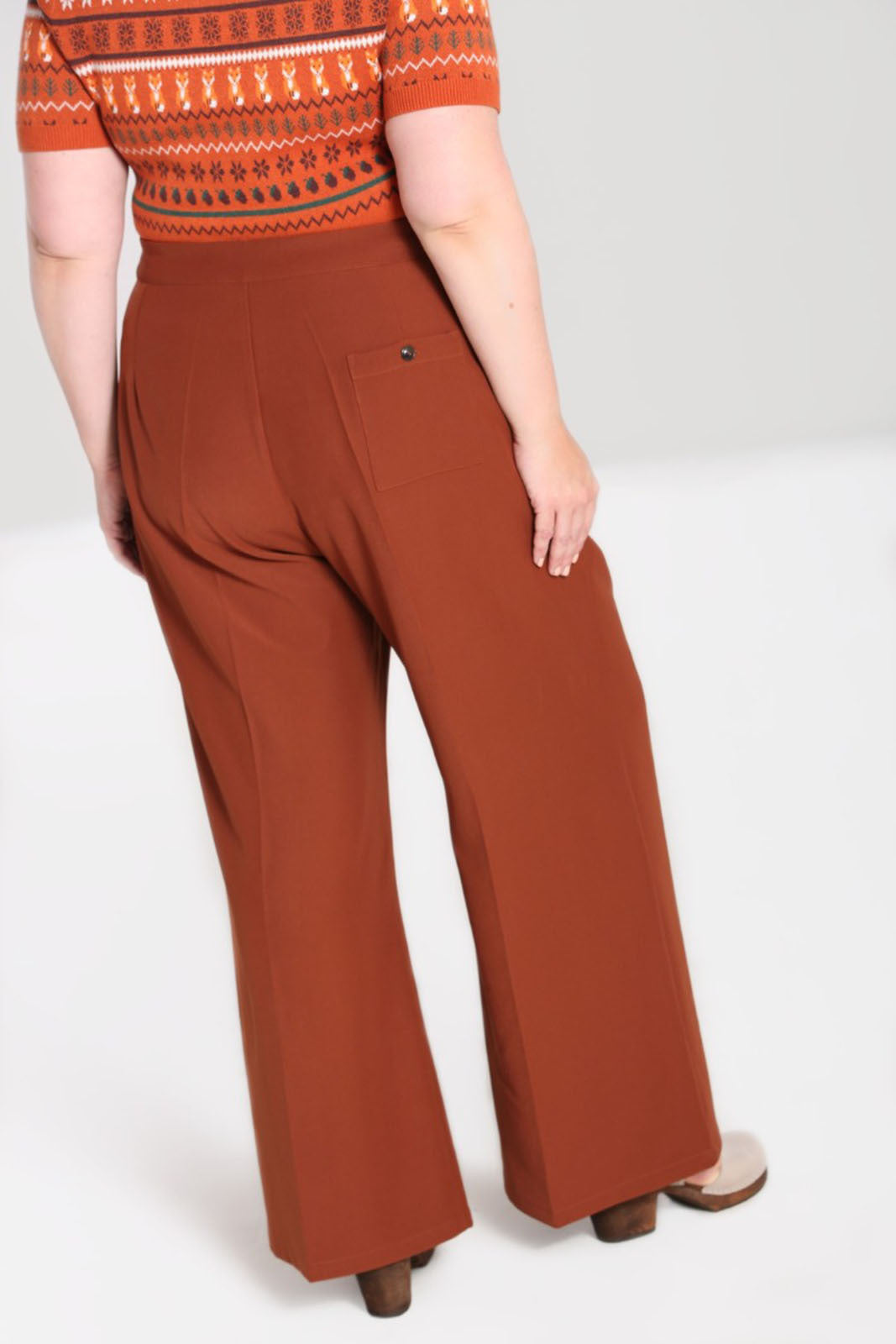 Hell_Bunny_GINGER_PLAIN_Retro_MARLENE_High_Waist_PLUS_SIZE_Pants_TROUSERS_Hose_Braun_killer_Kirsche__2