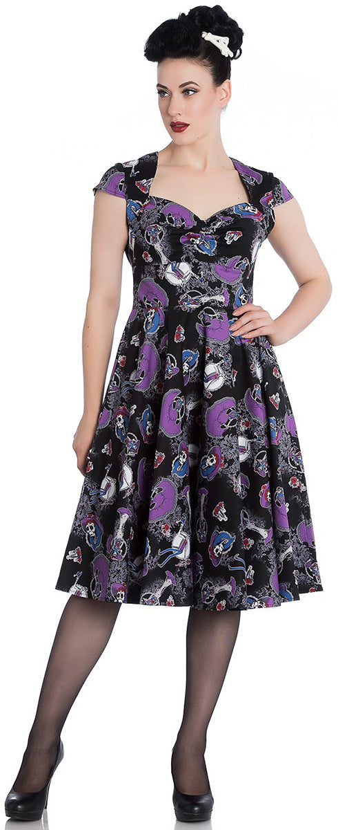 Hell_Bunny_GRACIELA_Skeleton_SUGAR_SKULL_Floral_SWING_DRESS_Kleid-1