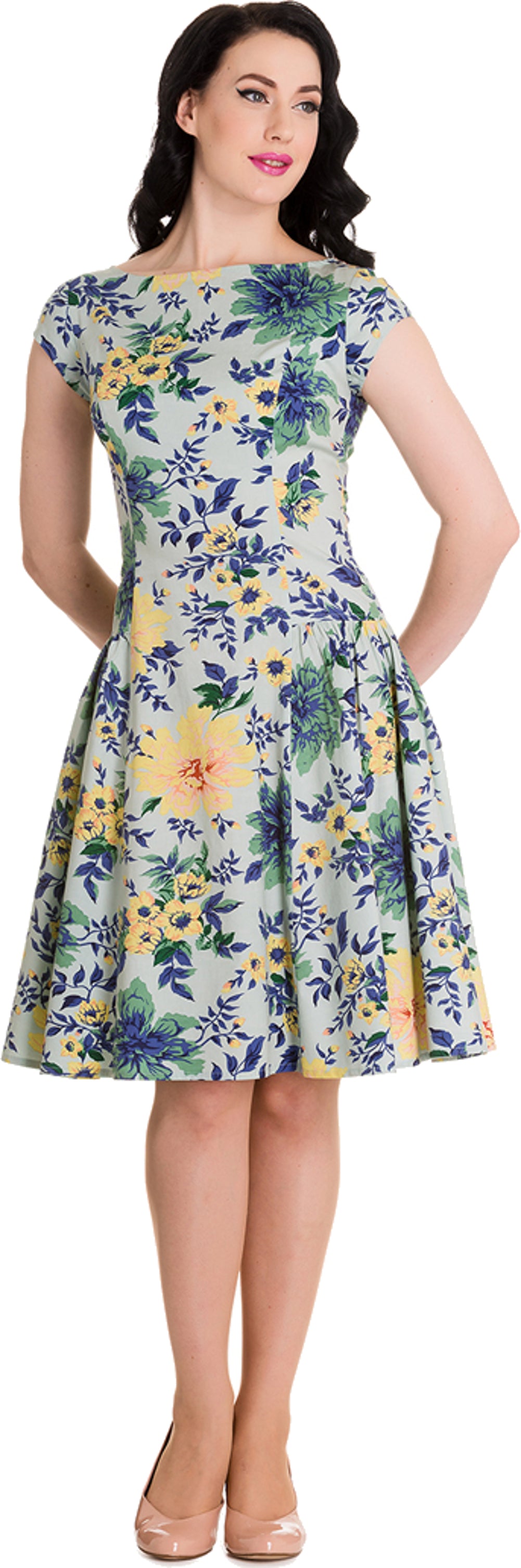 Hell_Bunny_HOPE_Vintage_Blueten_Floral_Cap_Sleeve_Retro_PIN_UP_Kleid