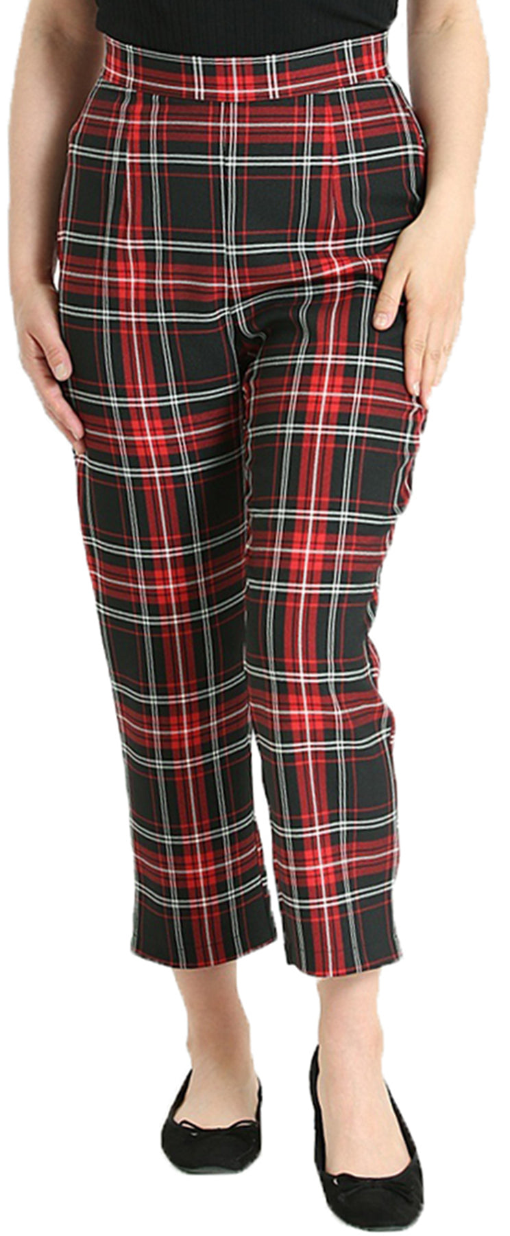 Hell_Bunny_ISLAY_Retro_TARTAN_High_Waist_Cropped_CIGARETTE_TROUSERS_Hose_Killer_Kirsche-2