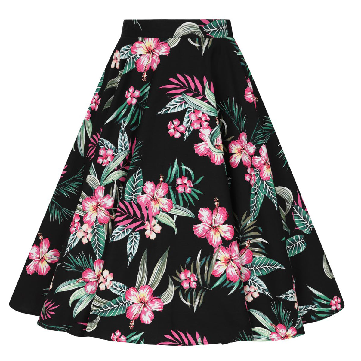 Hell_Bunny_KALANI_HIBISCUS_Tropical_TIKI_Vintage_SWING_Skirt_TELLERROCK_Schwarz-4