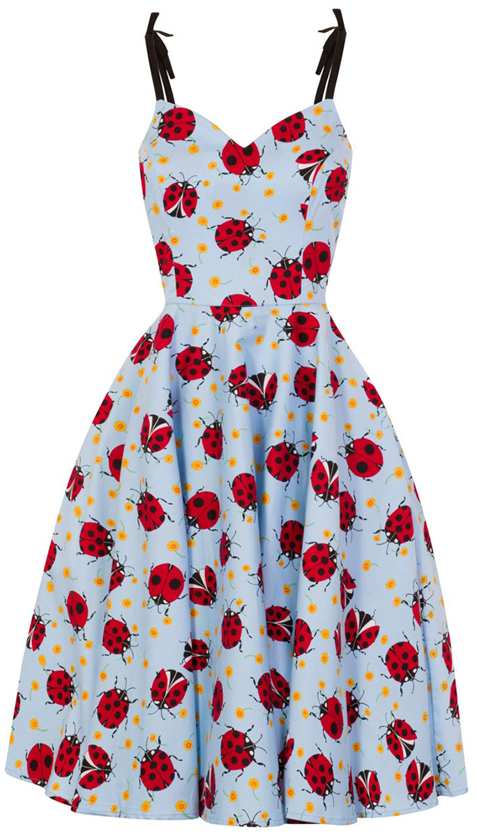 Hell_Bunny_LILA_Daisies_LADYBIRD_Marienkaefer_Traeger_SWING_DRESS_Kleid-4