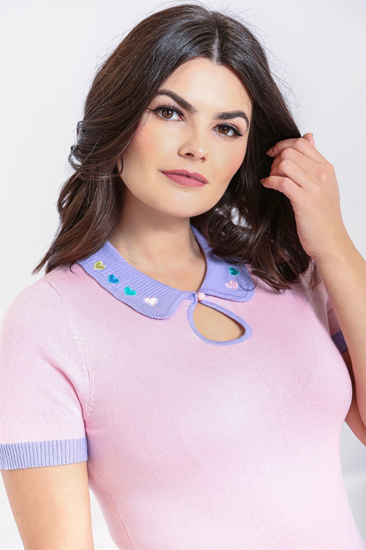 Hell_Bunny_LOLLIE_Bubikragen_Keyhole_Kurzarm_Pullover_STRICKSHIRT_Jumper_killer_kirsche_3