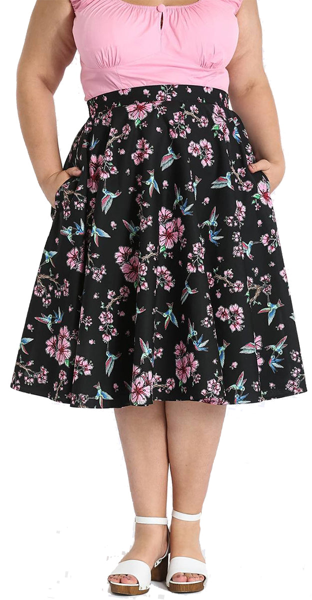 Hell_Bunny_MADISON_Vintage_KOLIBRI_BLUMEN_Swing_Skirt_ROCK_Plus_Size-1