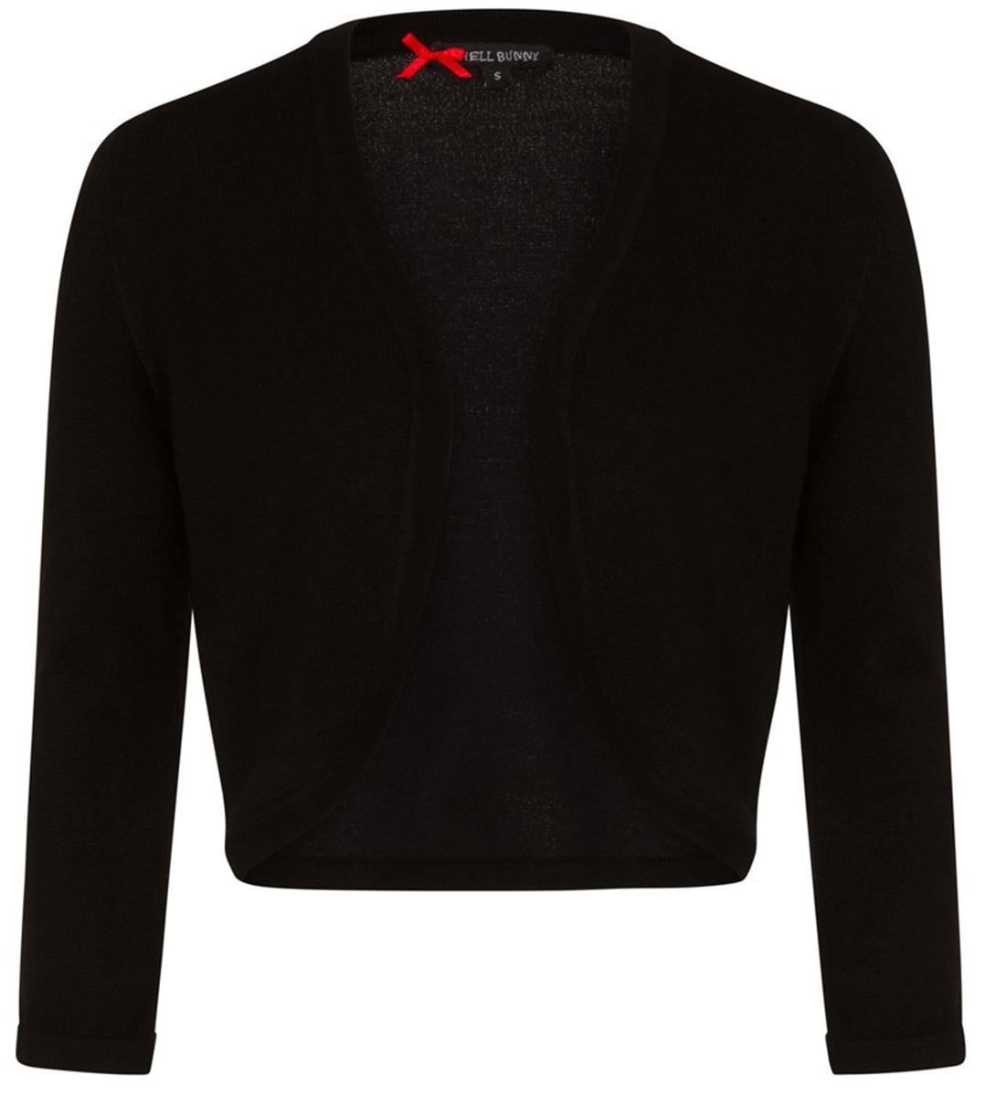 Hell_Bunny_MAGGIE_Vintage_KNITTED_Feinstrick_3_4_Arm_BOLERO_Jacke_Schwarz-3