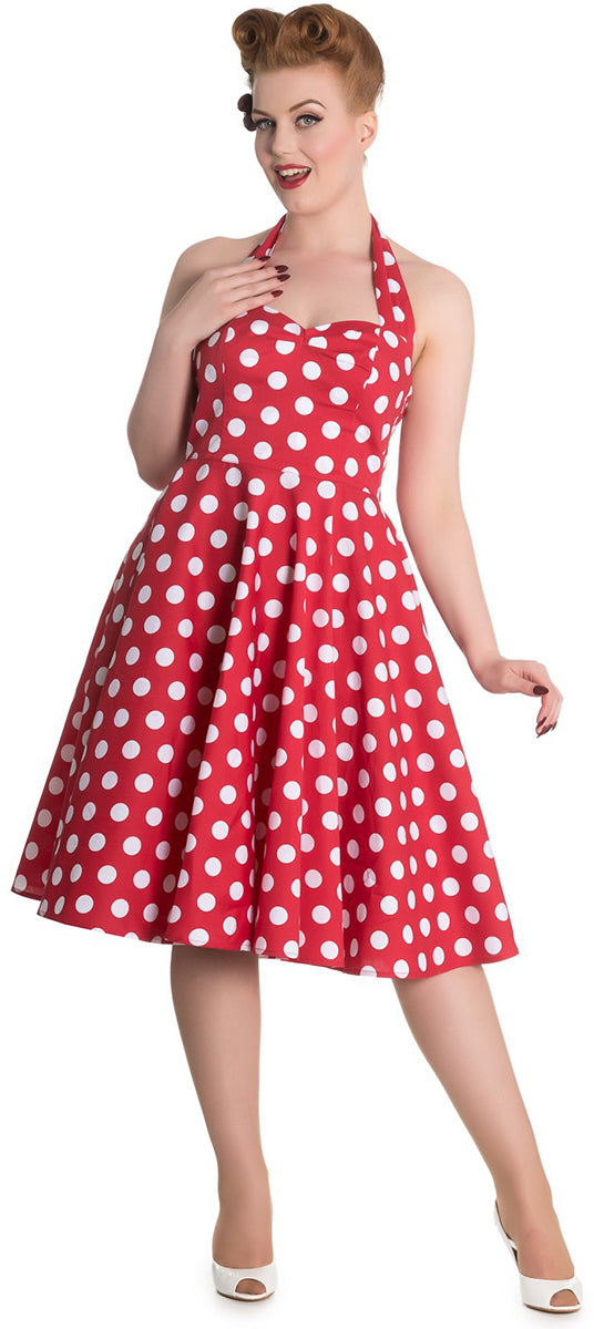 Hell_Bunny_MARIAM__Polka_Dot_PUNKTE_Neckholder_SWING_DRESS_Kleid_Rot-1