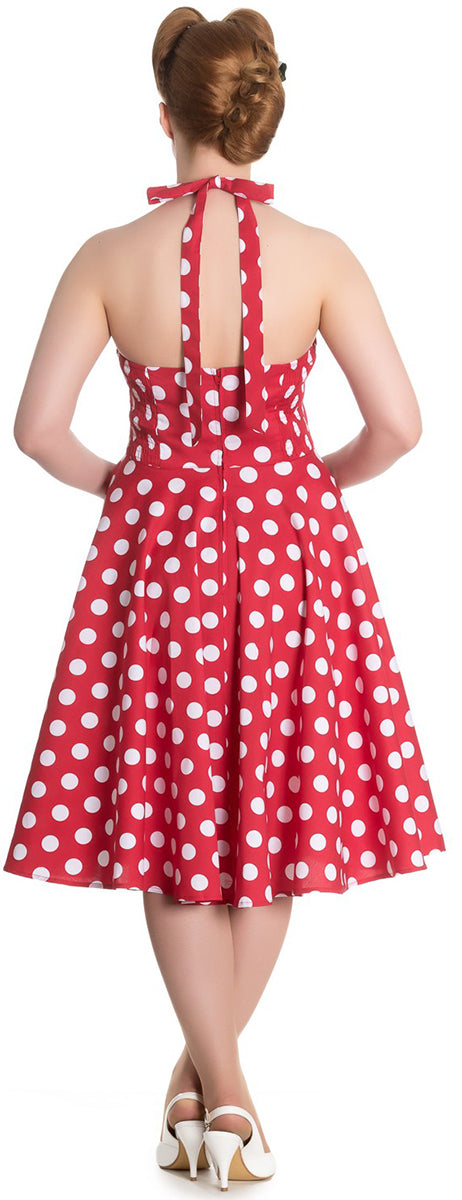 Hell_Bunny_MARIAM__Polka_Dot_PUNKTE_Neckholder_SWING_DRESS_Kleid_Rot-2