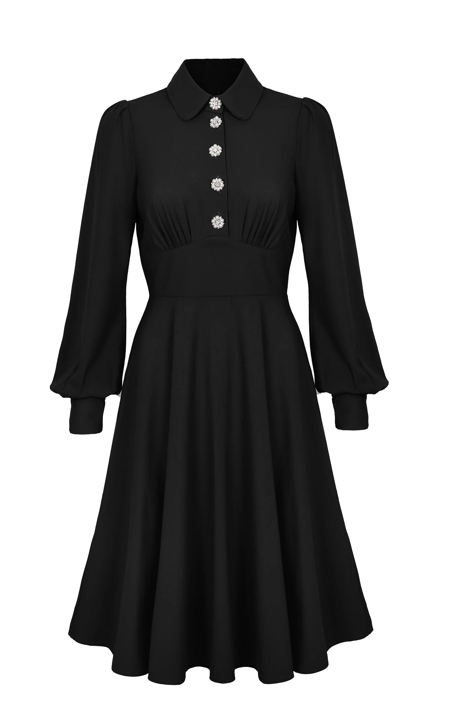 Hell_Bunny_MIA_VINTAGE_Retro_Bubikragen_PEARL_BUTTON_Langarm_A-Linie_DRESS_Kleid_-_Schwarz-2