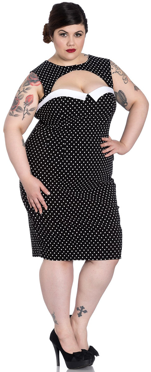 Hell_Bunny_MILEY_Polka_Dots_Punkte_Peephole_Pencil_DRESS_Kleid_PLUS_SIZE_Schwarz-1