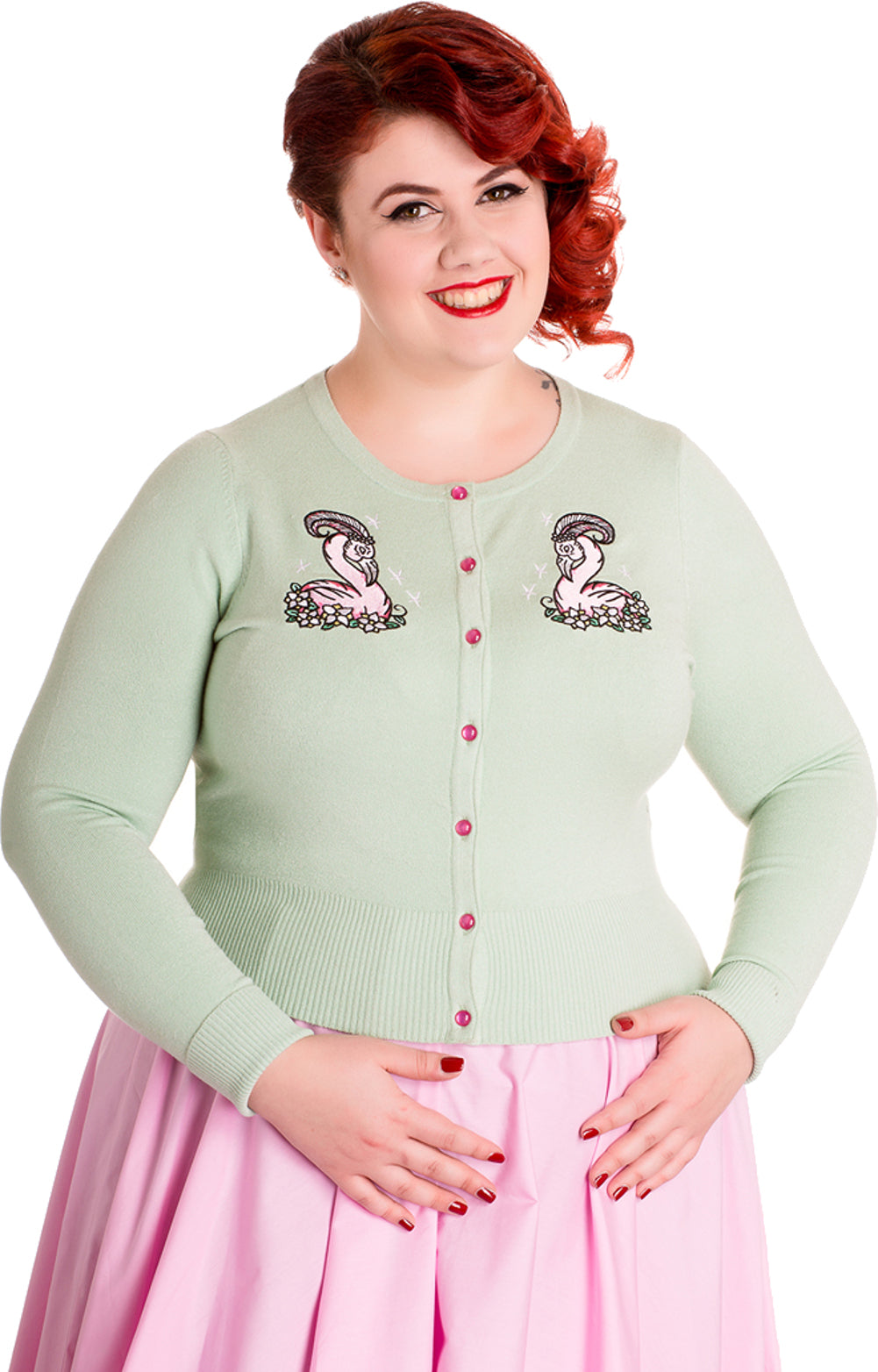 Hell_Bunny_NANCIE_Vintage_FLAMINGO_Pin_Up_CARDIGAN_Strickjacke_Plus_Size