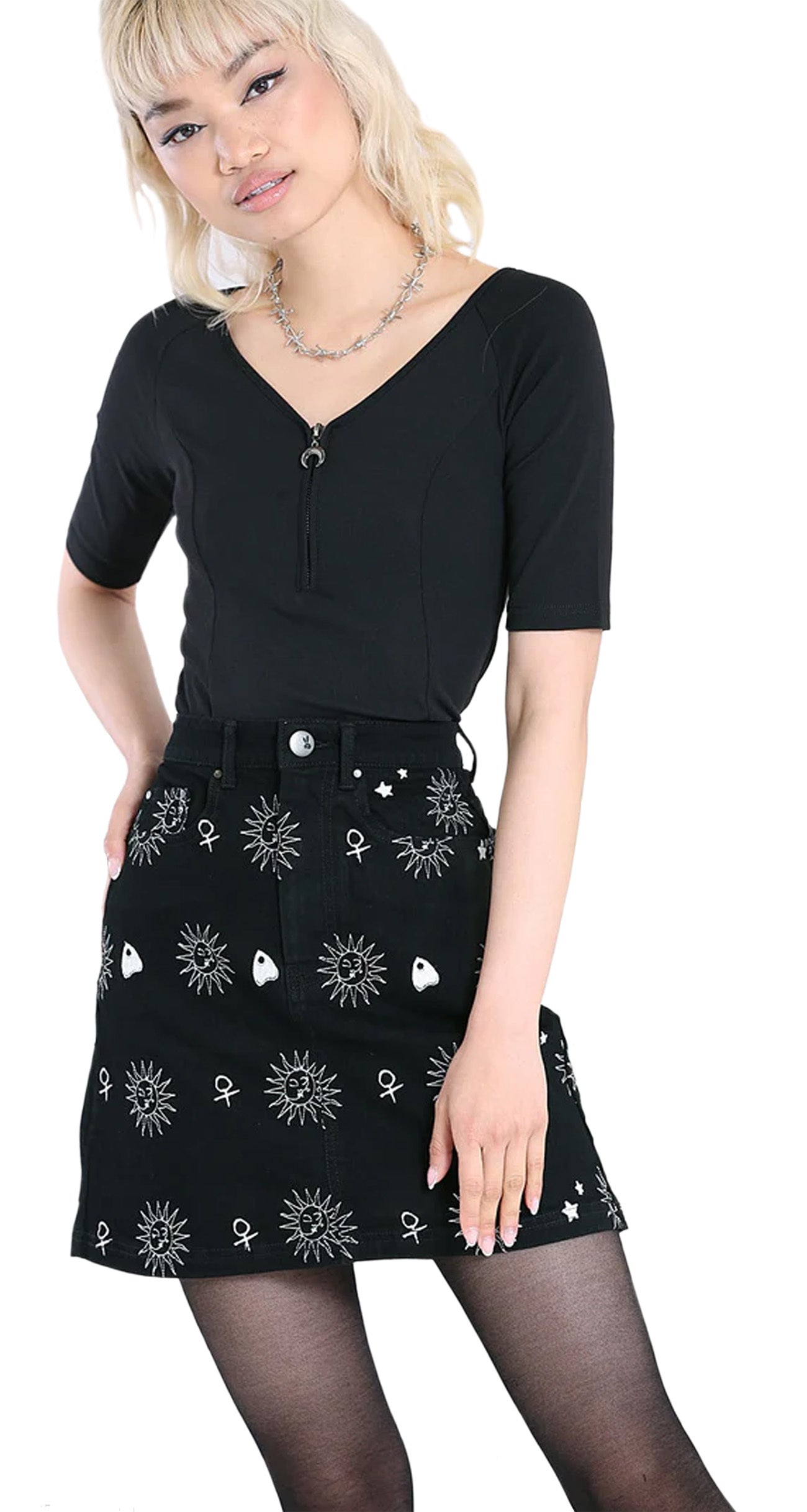 Hell_Bunny_OCULUS_MINI_Ouija_Symbols_allover_Denim_Jeansrock__Skirt_-_Schwarz-2
