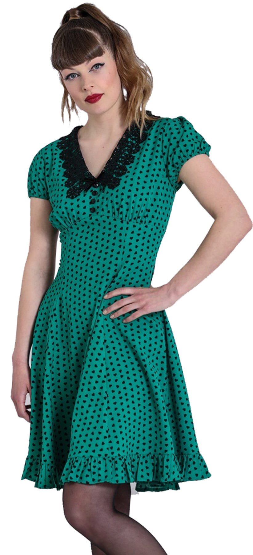 Hell_Bunny_PARADISUM_Heart_Herzchen_Kurzarm_Mini_Vintage_DRESS_Kleid_Gruen-1_killer_kirsche