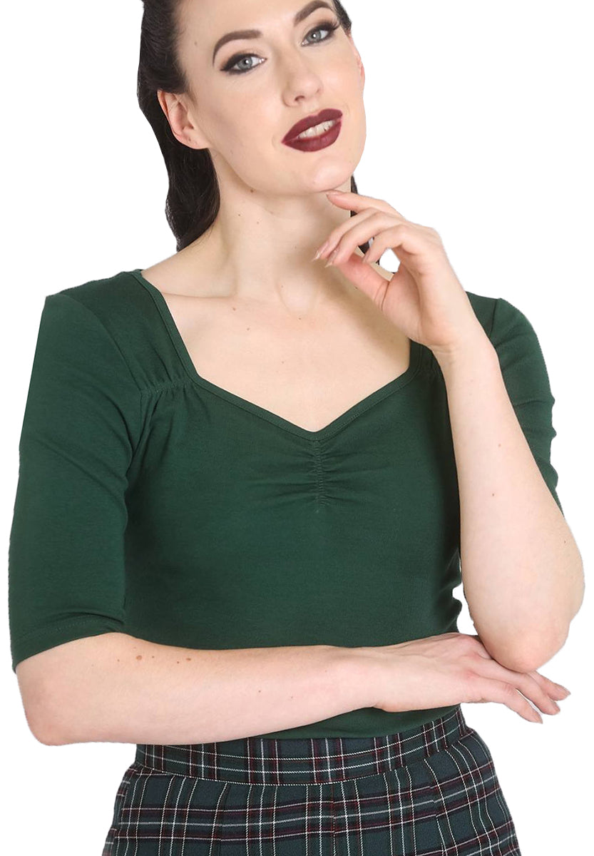 Hell_Bunny_PHILIPPA_Vintage_BASIC_3_4_Arm_RETRO_Oberteil_SHIRT_Gruen-2YrC41Fpz7ilZj