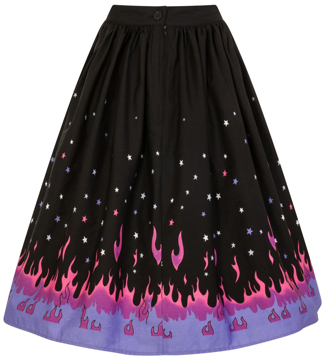 Hell_Bunny_PINBALL_Stars_FLAMES_Flammen_Retro_TELLERROCK_Swing_Skirt-3