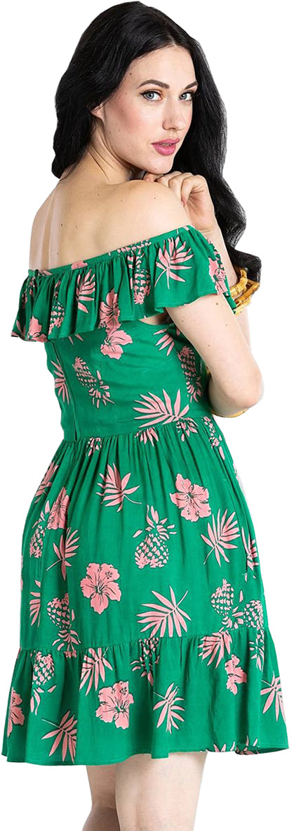 Hell_Bunny_PINEAPPLE_Hibiskus_Carmen_MINI_Swing_KLEID_Plus_Size_Gruen-33UZGXctzFc1EX