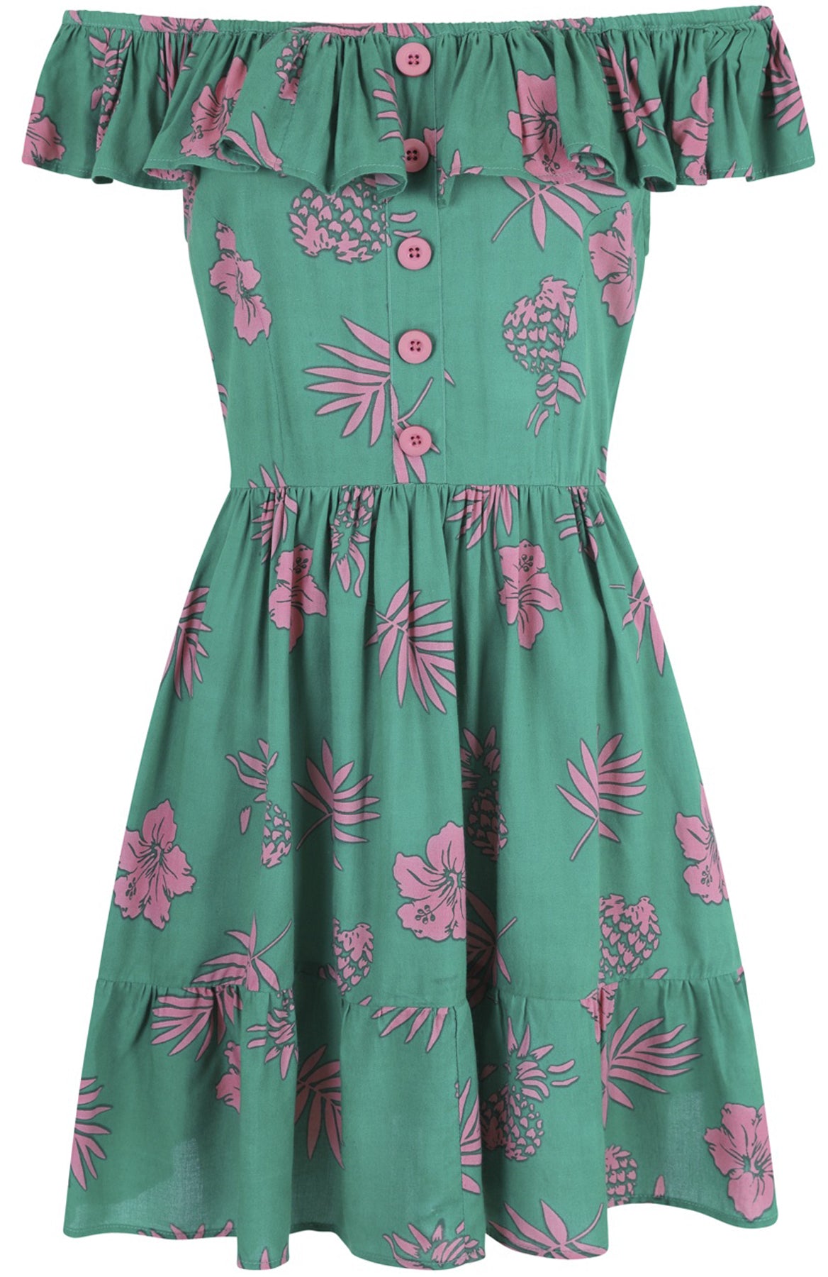 Hell_Bunny_PINEAPPLE_Vintage_Tiki_Carmen_MINI_Swing_Dress_KLEID_Gruen_killer_kirsche_4