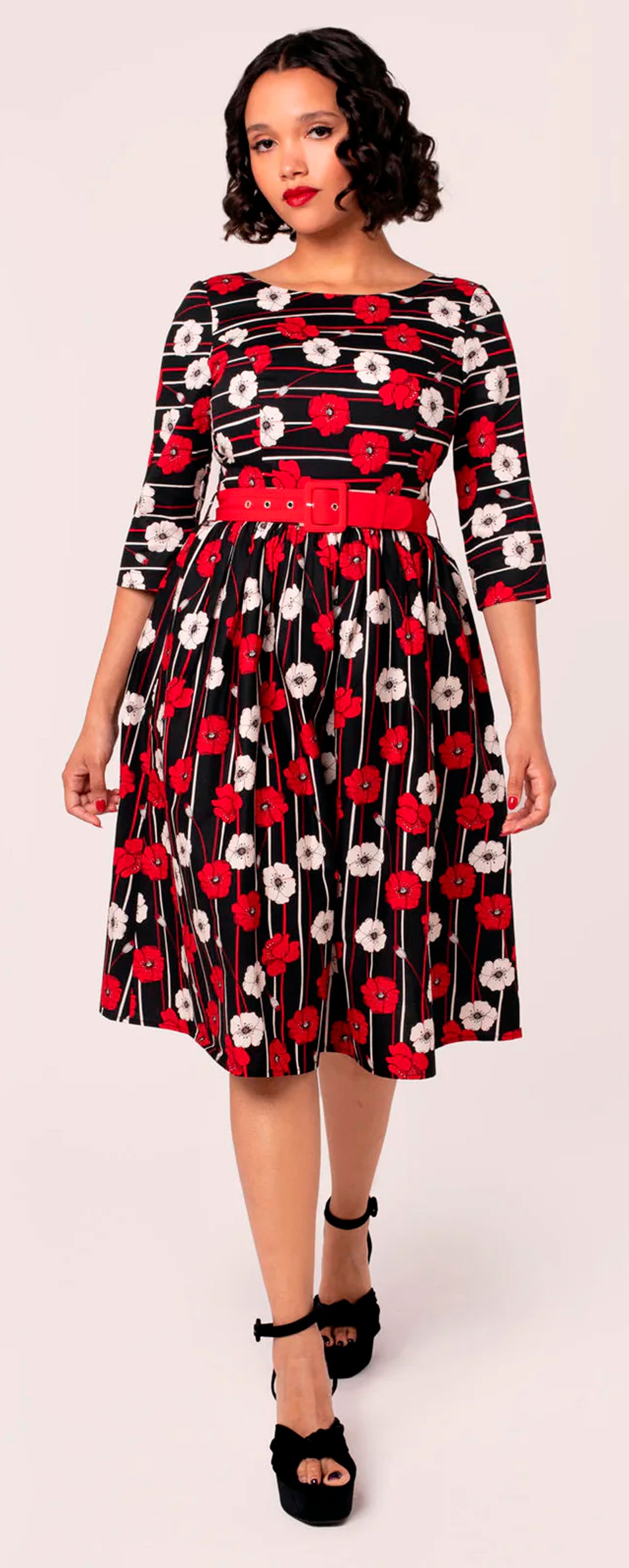 Hell_Bunny_POPPY_STRIPED_50s_34_Arm_Vintage_Mohnblumen_V-Back_SWING_DRESS_Kleid-3