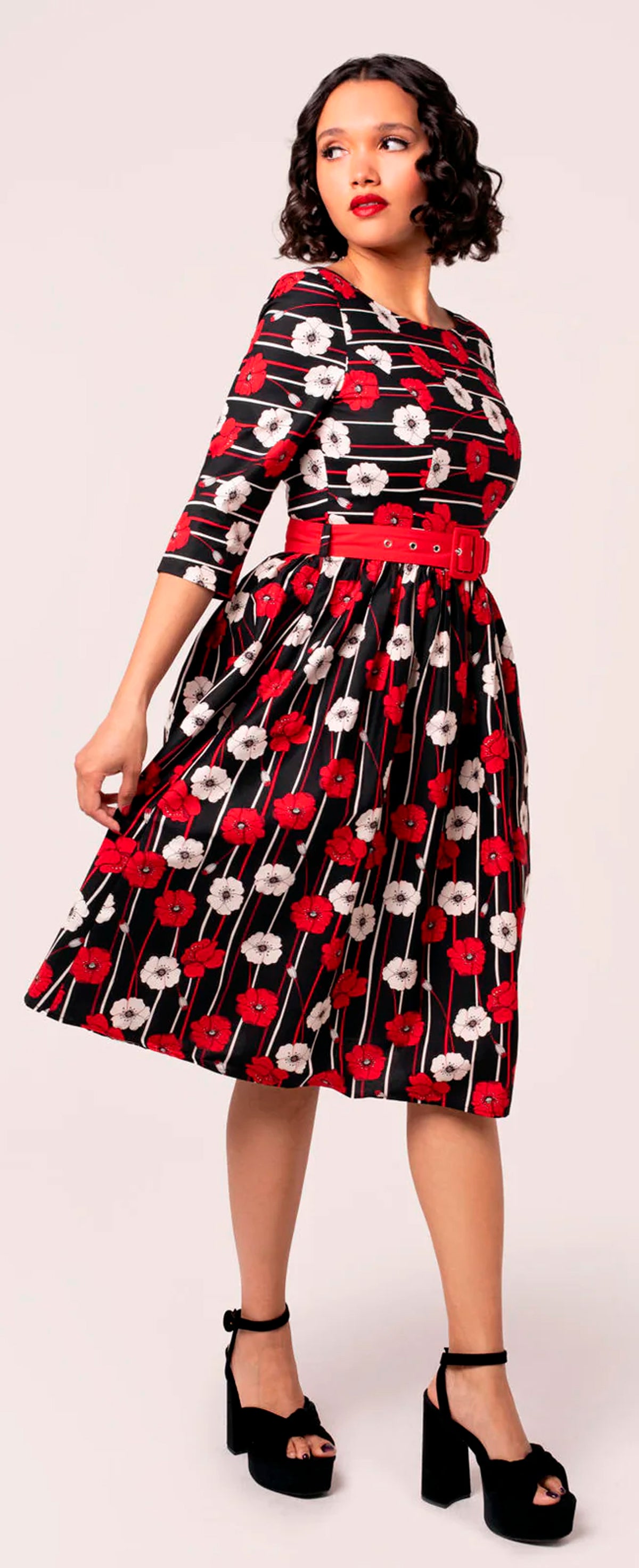 Hell_Bunny_POPPY_STRIPED_50s_34_Arm_Vintage_Mohnblumen_V-Back_SWING_DRESS_Kleid-4