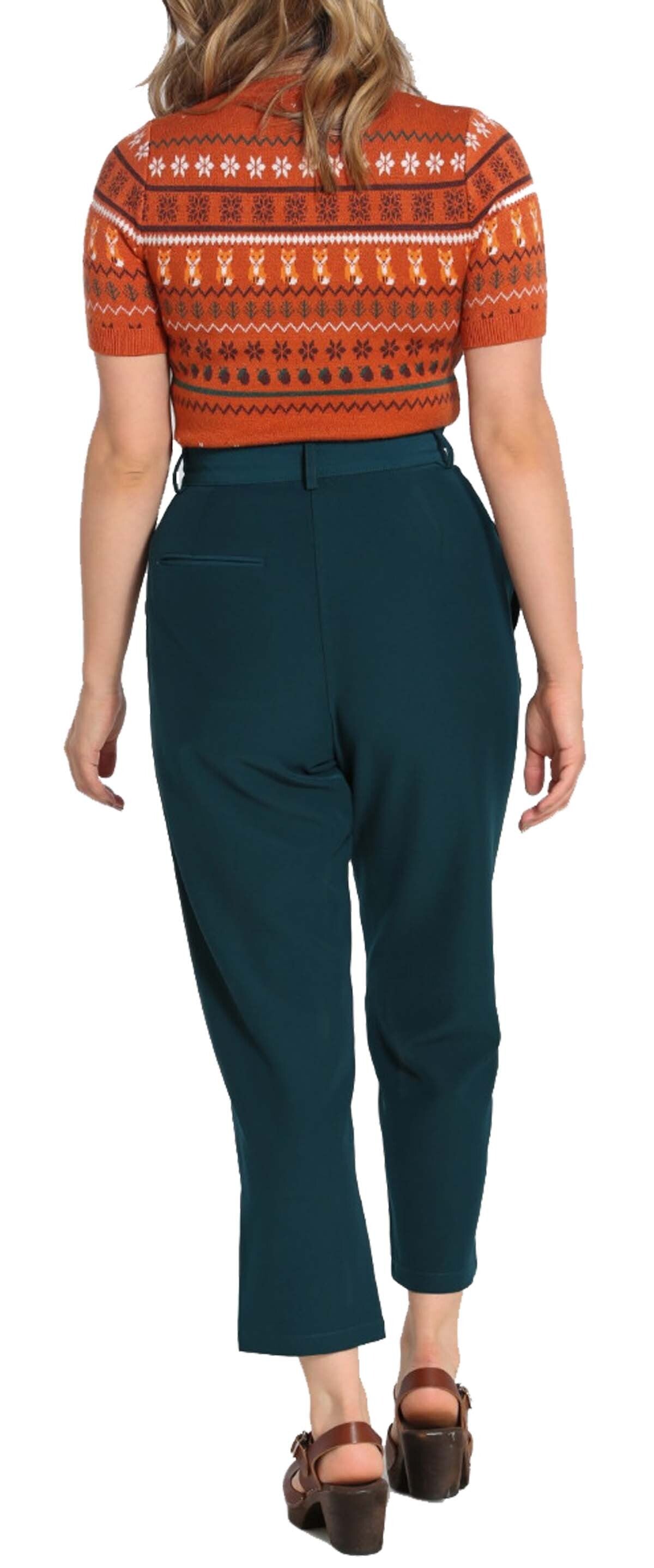 Hell_Bunny_RAVENWOOD_PLAIN_Vintage_High_Waist_8_Trousers_HOSE__Petrolfarben-2