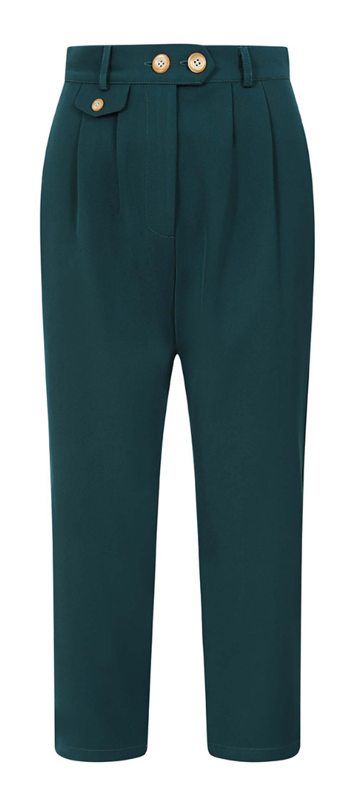 Hell_Bunny_RAVENWOOD_PLAIN_Vintage_High_Waist_8_Trousers_HOSE__Petrolfarben-3