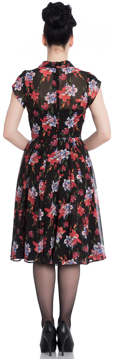 Hell_Bunny_RAYNA_Vintage_CHIFFON_Floral_LILY_FLOWER_V-Neck_KLEID_Dress-2