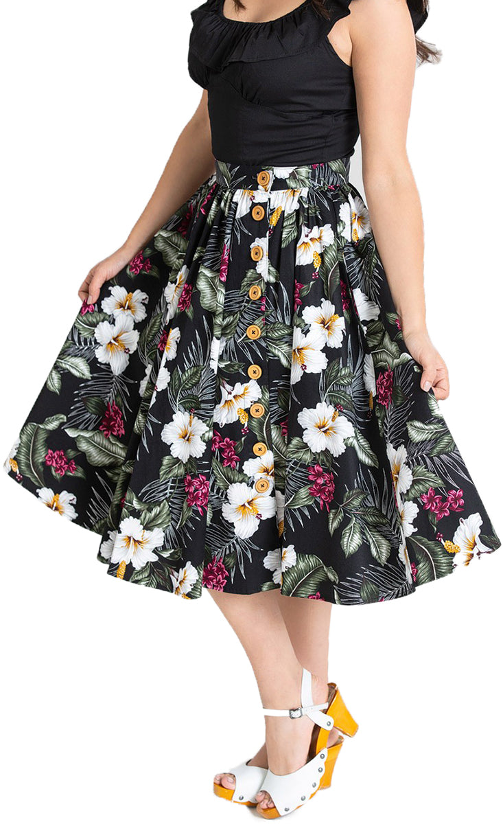 Hell_Bunny_TAHITI_Hibiscus_Tropical_TIKI_50s_Swing_Skirt_TELLERROCK_Schwarz-2UkANkElI8flH3