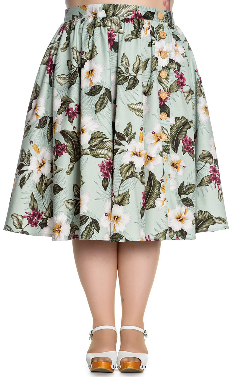 Hell_Bunny_TAHITI_Hibiscus_Tropical_TIKI_Swing_Skirt_TELLERROCK_Plus_Size_Mint-1