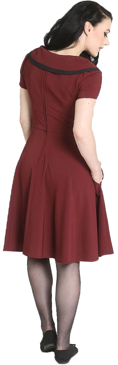 Hell_Bunny_THEA_Vintage_COLLAR_Schleife_BOW_Kurzarm_SWING_Dress_Kleid-3