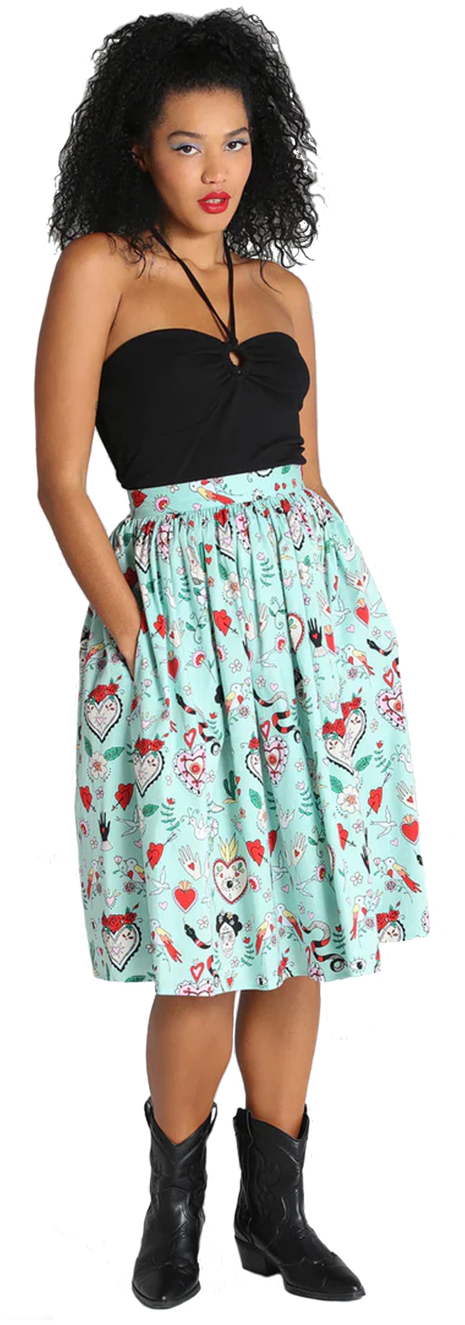 Hell_Bunny_TIJUANA_MEXICO_Oldschool_Flash_Cactus_Vintage_SWING_SKIRT_Rock_-_Mint-10