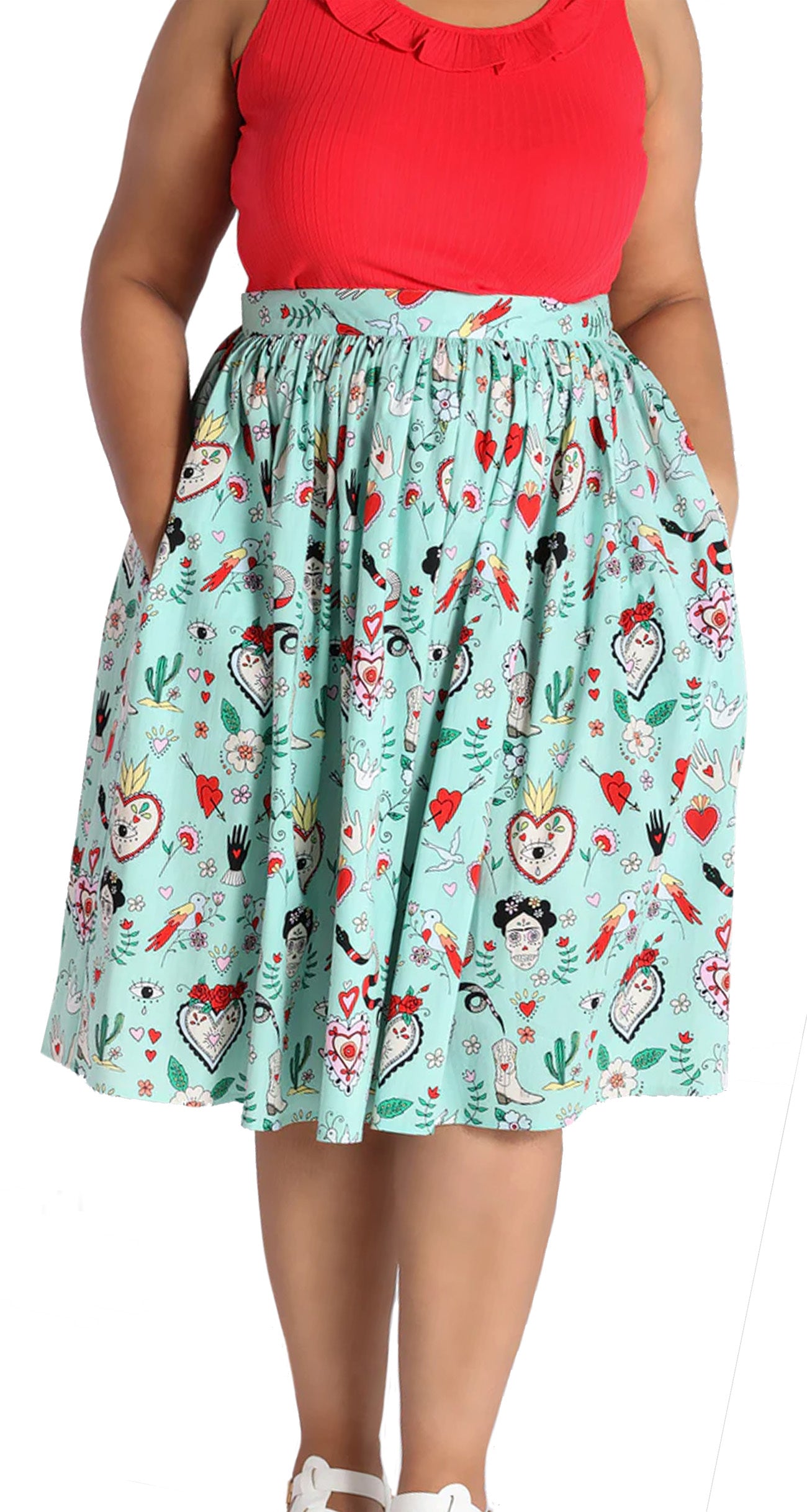 Hell_Bunny_TIJUANA_MEXICO_Oldschool_Flash_Cactus_Vintage_SWING_SKIRT_Rock_-_Mint-2