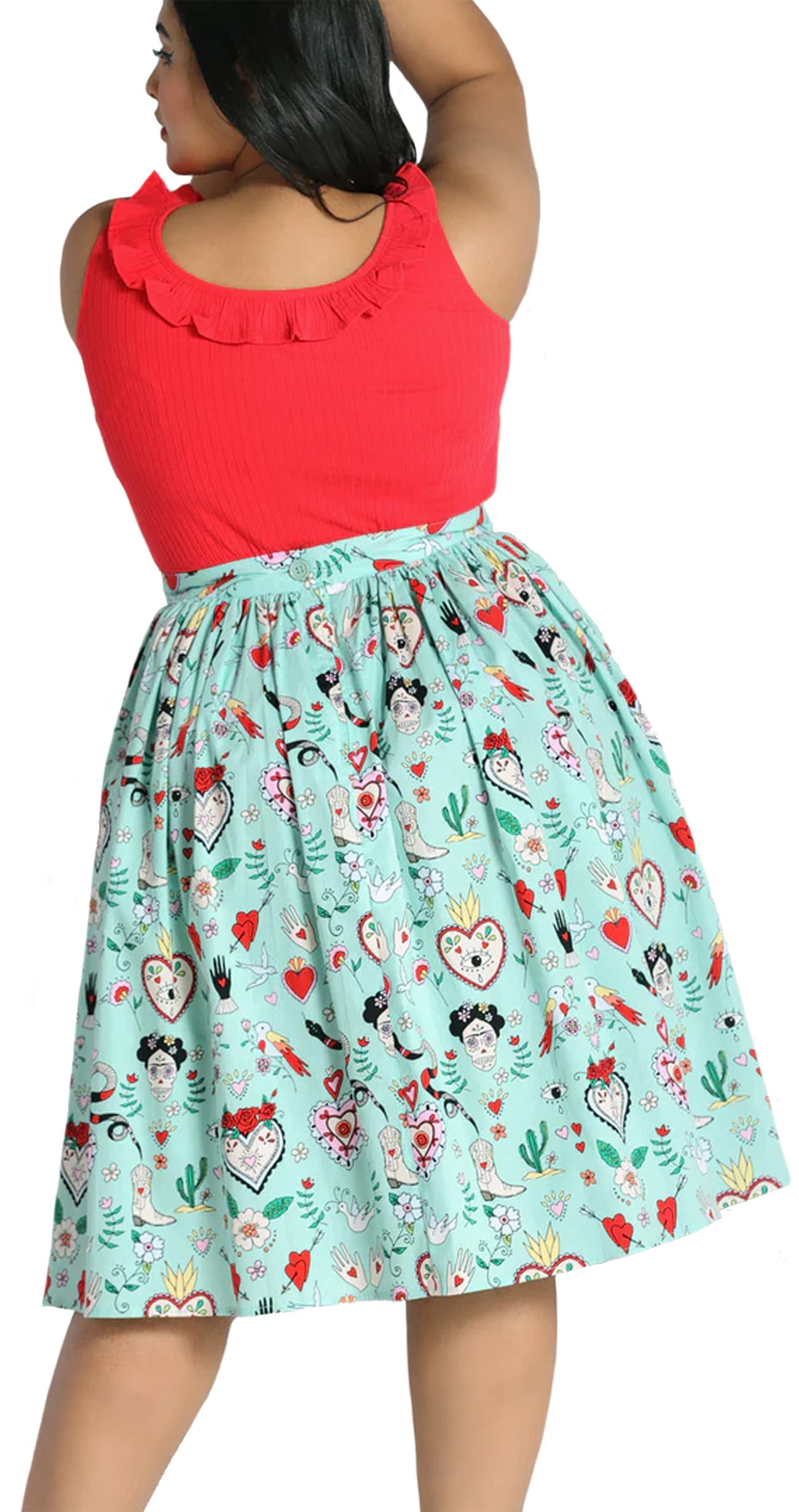 Hell_Bunny_TIJUANA_MEXICO_Oldschool_Flash_Cactus_Vintage_SWING_SKIRT_Rock_-_Mint-3
