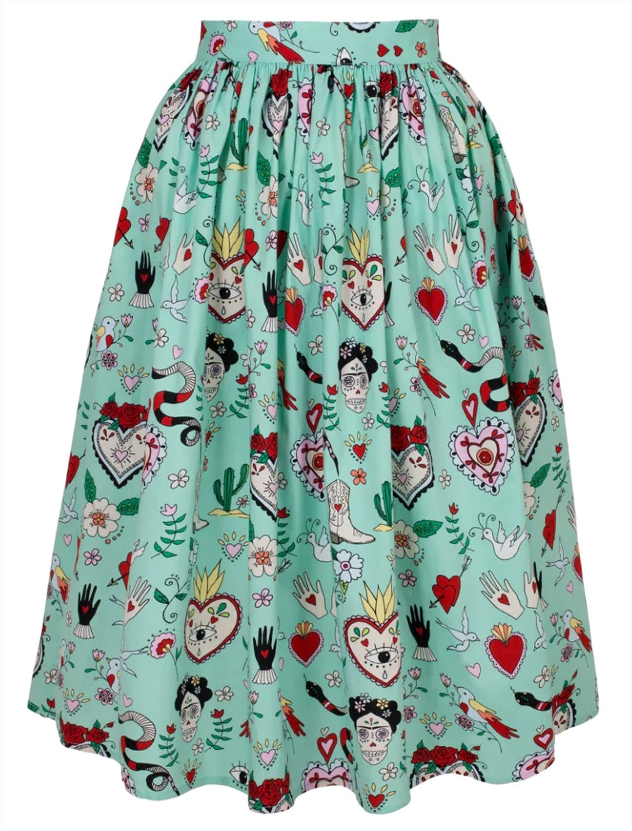Hell_Bunny_TIJUANA_MEXICO_Oldschool_Flash_Cactus_Vintage_SWING_SKIRT_Rock_-_Mint-5