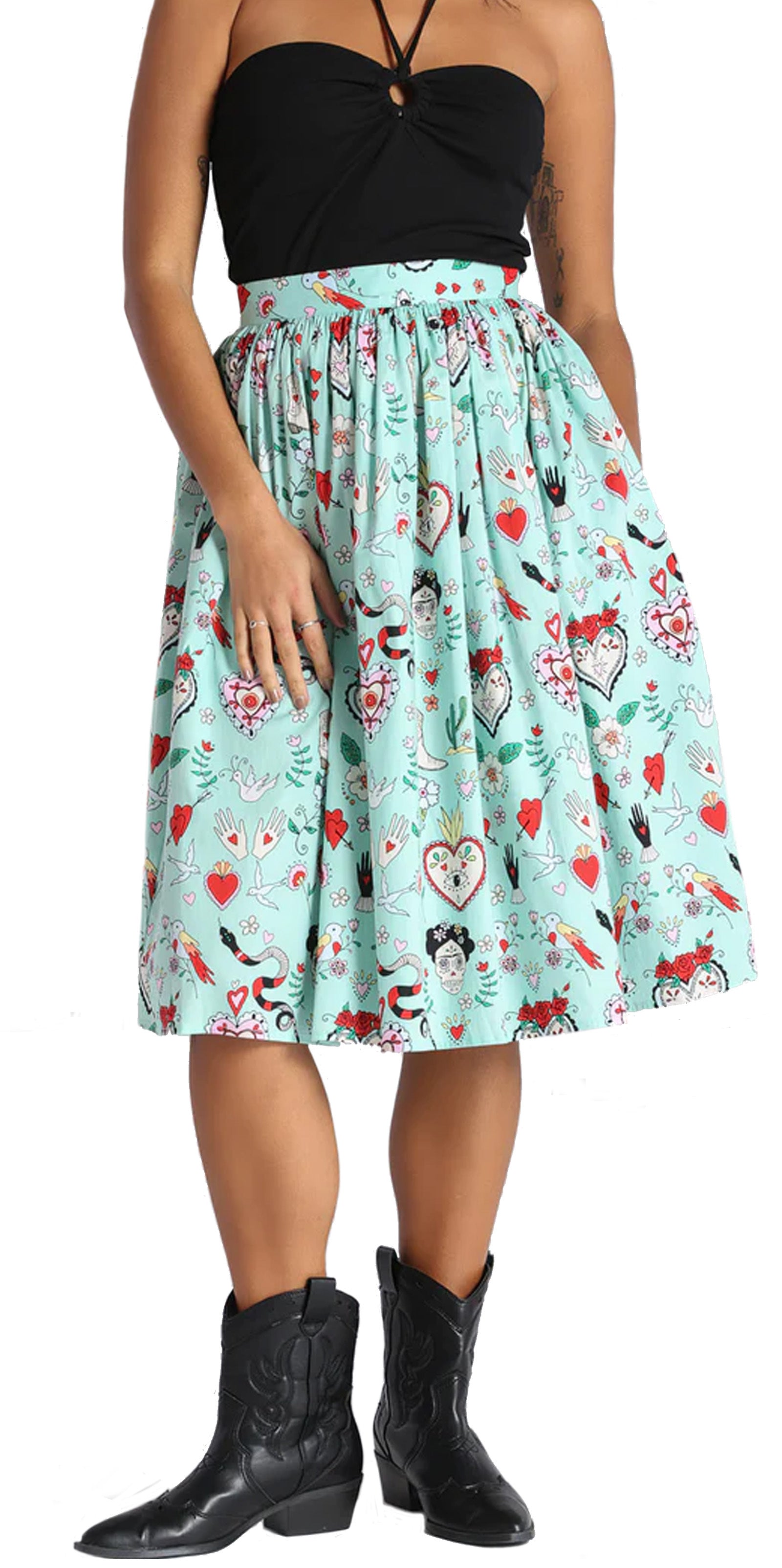 Hell_Bunny_TIJUANA_MEXICO_Oldschool_Flash_Cactus_Vintage_SWING_SKIRT_Rock_-_Mint-8