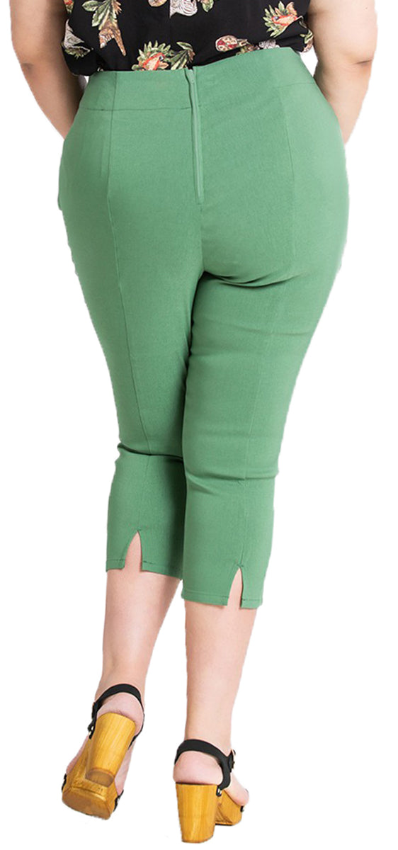 Hell_Bunny_TINA_Vintage_HIGH_WAISTED_Pin_Up_CAPRIHOSE_Plus_Size_Gruen-2