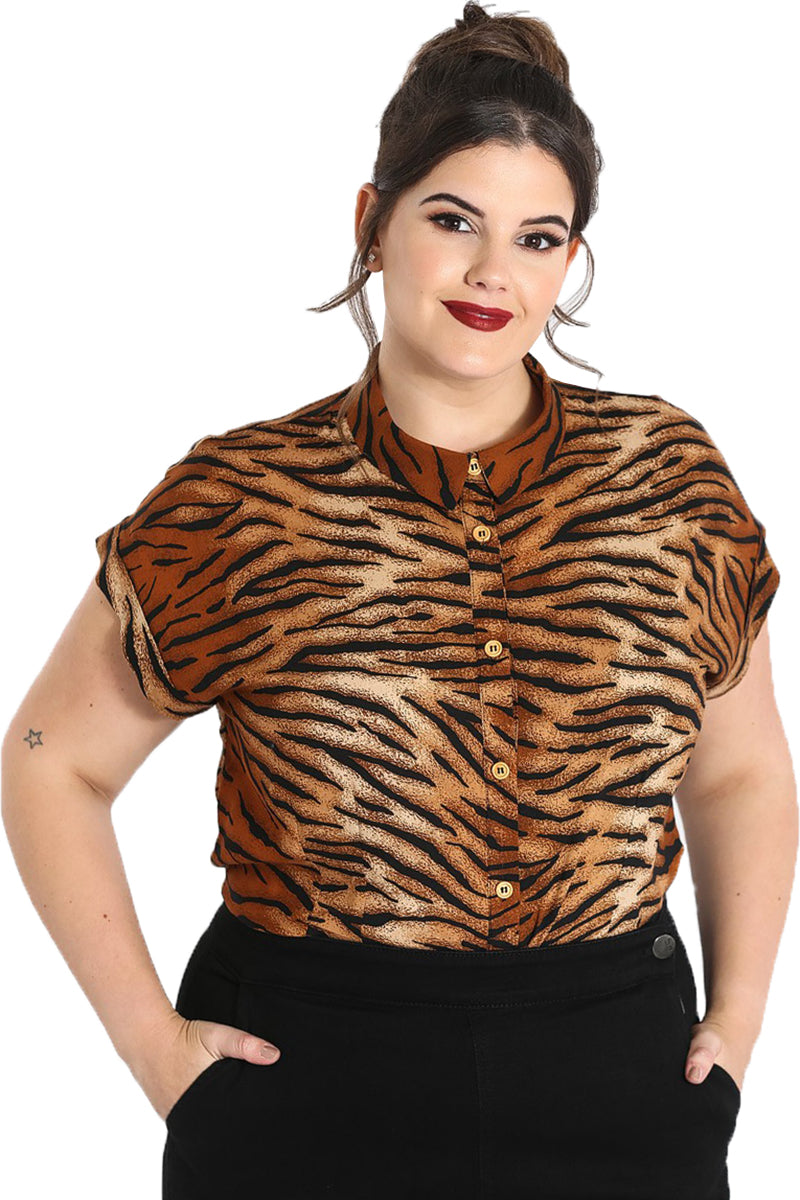 Hell_Bunny_TORA_Retro_TIGER_PRINT_Kurzarm_Buttoned_BLUSE_Hemd_Plus_Size-1