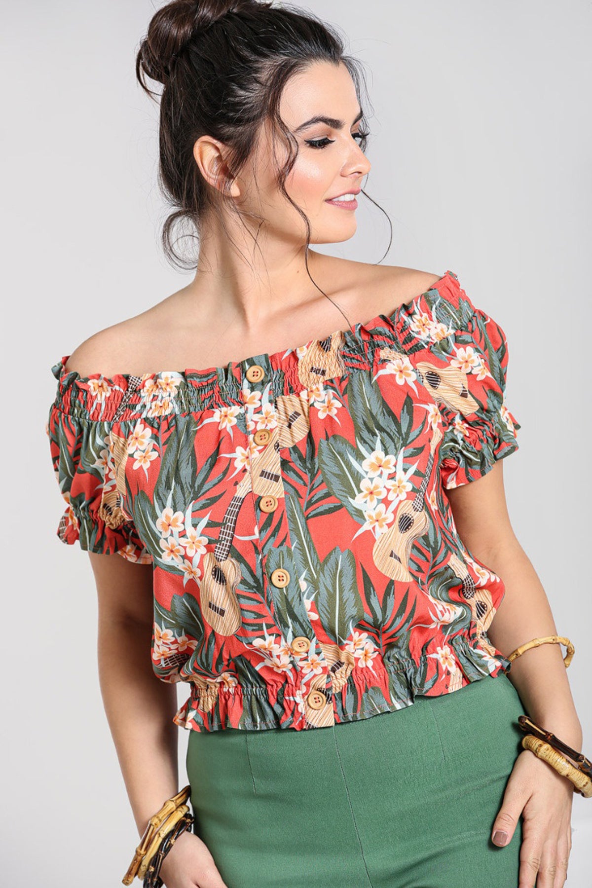 Hell_Bunny_UKULELE_Vintage_Tiki_Tropical_Smok_Button_Kurzarm_SHIRT_Bluse_killer_kirsche_1