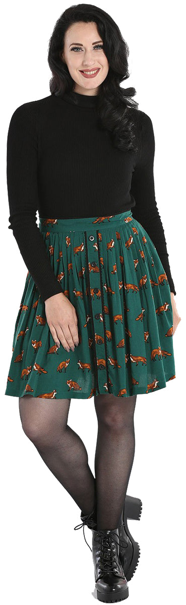 Hell_Bunny_VIXEY_Vintage_FOX_Fuchs_MINI_Pleated_SWING_SKIRT_Rock_Gruen-1
