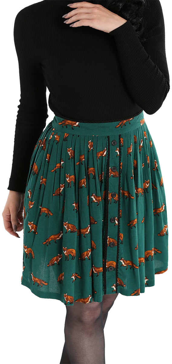 Hell_Bunny_VIXEY_Vintage_FOX_Fuchs_MINI_Pleated_SWING_SKIRT_Rock_Gruen-2