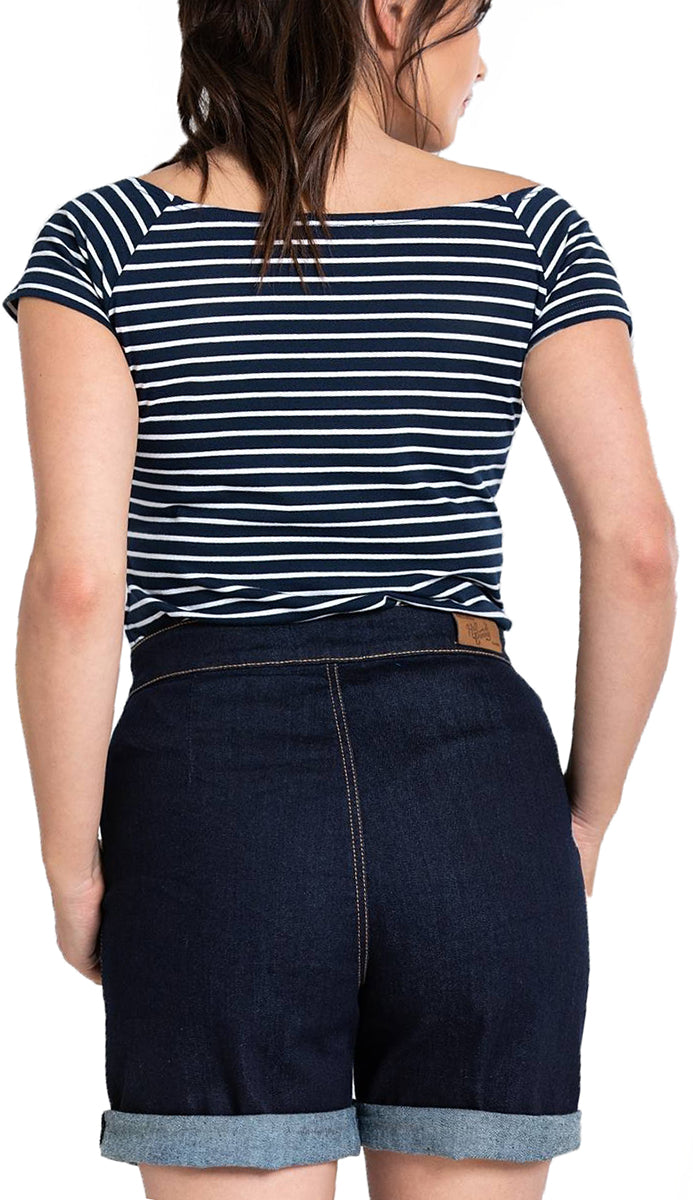 Hell_Bunny_YAZ_Vintage_DENIM_High_Waisted_JEANS_SHORTS_Hose_Blau-2d6bNFvDDxWphf